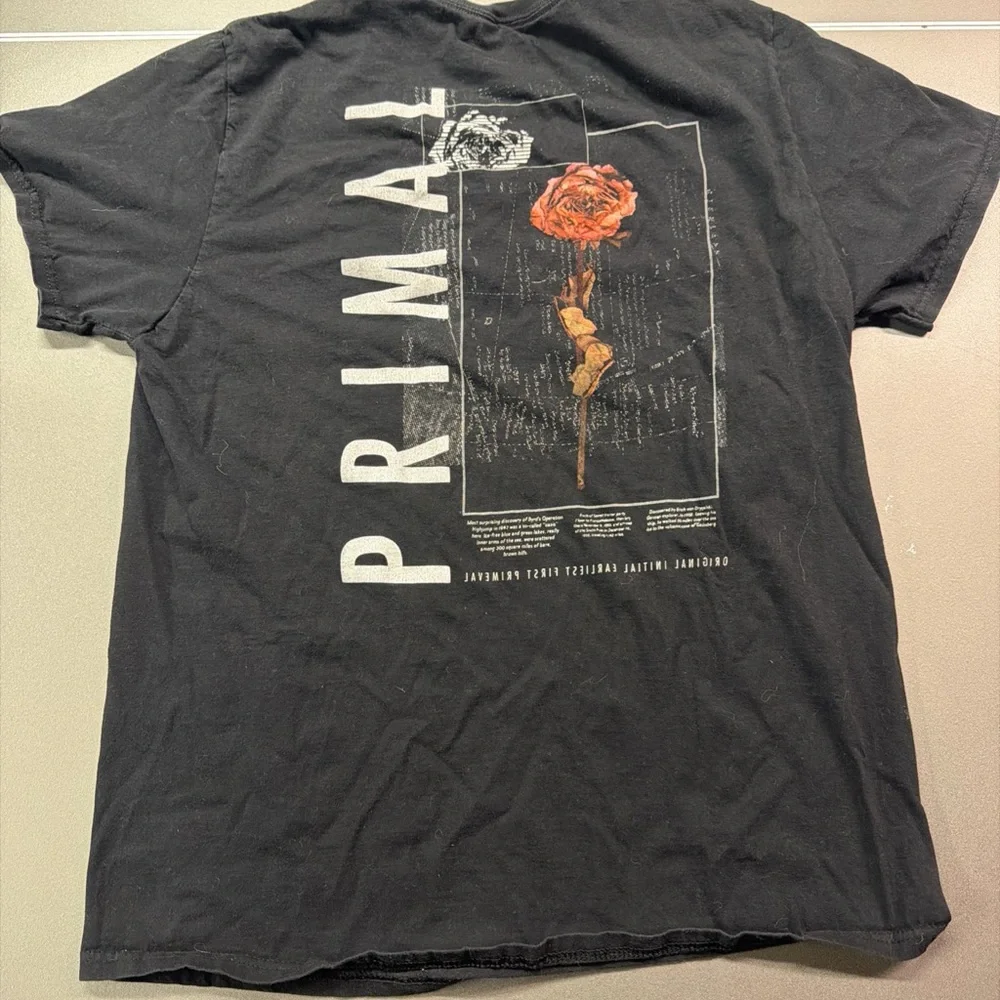 Empyre T-Shirt Men's Size Large‎ Black Primal Rose Graphic Short Sleeve